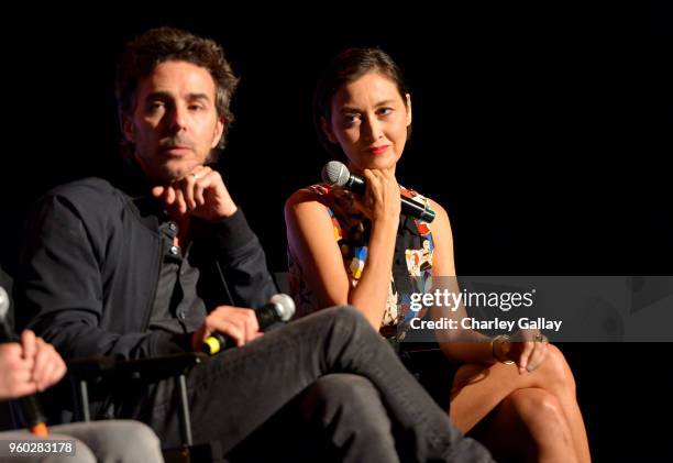 Director Shawn Levy and Casting Director Carmen Cuba speak onstage at The "Stranger Things 2" Panel At Netflix FYSEE on May 19, 2018 in Los Angeles,...