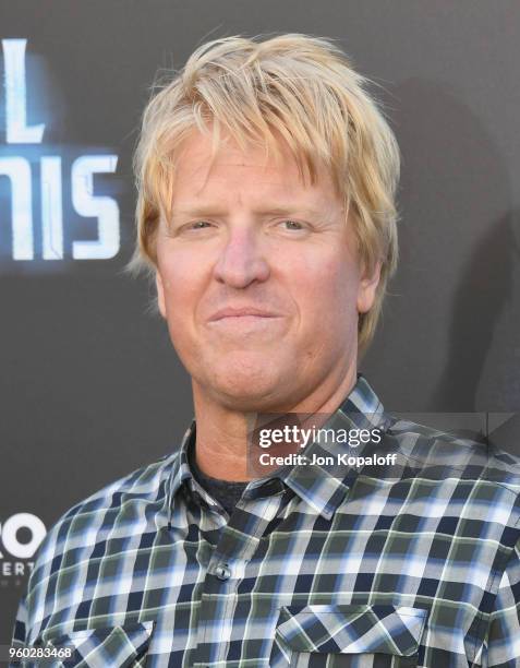 Jake Busey attends Global Road Entertainment's "Hotel Artemis" Premiere at Regency Village Theatre on May 19, 2018 in Westwood, California.