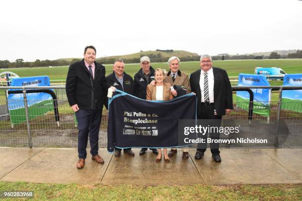Presentation to owners of Zataglio after winning the Phil Pullen & Co Open Steeplechase at Casterton Racecoure on May 20, 2018 in Casterton,...