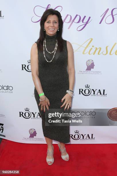 Raja Marhaba of The Jonathan Foundation attends actress Ainsley Ross birthday party benefiting The Jonathan Foundation Upstairs At Vitellos on May...