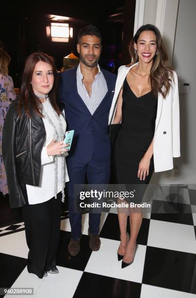 Elizabeth Mitchell, Omar Mangalji and Emi Renata attends The Foundation for Living Beauty Dinner Under the Stars on May 19, 2018 in Beverly Hills,...
