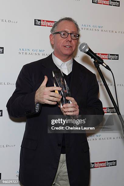 Focus Features CEO/Indie Icon Award Winner attends The Hollywood Reporter Indie Icon Reception Honoring James Schamus at Cafe Terigo on January 22,...