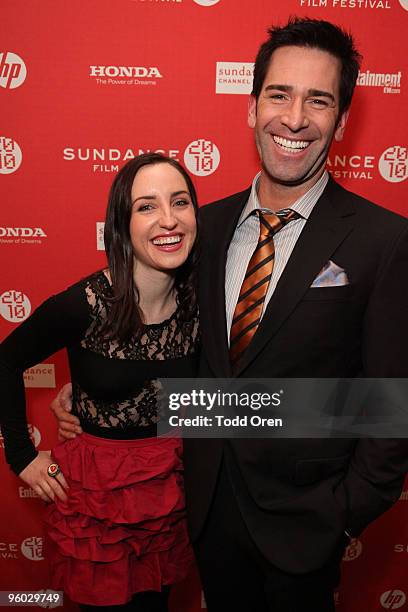 Actress Zoe Lister-Jones and Actor Matt Walton attend the "Armless" premiere at Yarrow Hotel Theater during 2010 Sundance Film Festival on January...