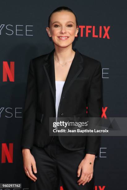 Millie Bobby Brown attends the #NETFLIXFYSEE For Your Consideration "Stranger Things" Event on May 19, 2018 in Hollywood, California.