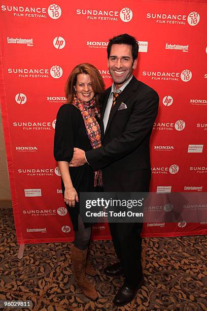 Actor Matt Walton and Alecia Hurst attend the "Armless" premiere at Yarrow Hotel Theater during 2010 Sundance Film Festival on January 22, 2010 in...