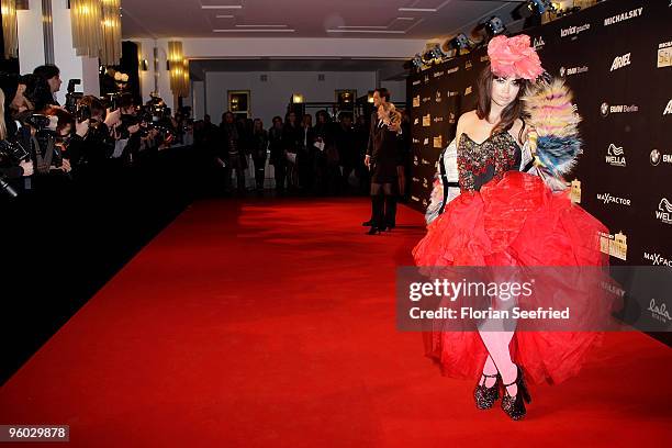 Aura Dione arrives at the Michalsky Style Night at Friedrichstadtpalast on January 22, 2010 in Berlin, Germany.