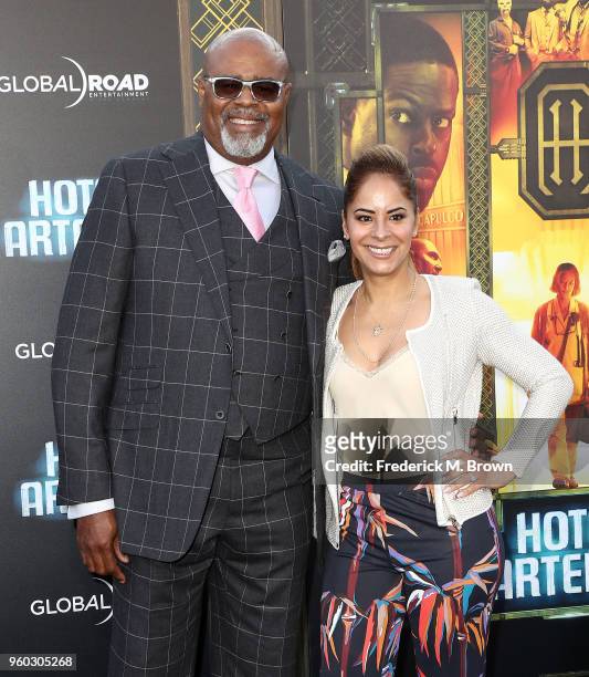 Actor Chi McBride and Julissa McBride attend Global Road Entertainment's "Hotel Artemis" Premiere at the Regency Village Theatre on May 19, 2018 in...