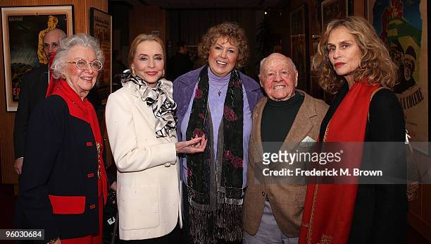 Actresses Ann Rutherford, Anne Jeffreys, Jan Rooney, actor Mickey Rooney and actress Lauren Hutton attend the Academy of Motion Picture Arts and...