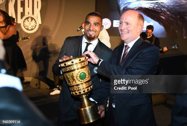 Kevin-Prince Boateng of Eintracht Frankfurt poses for a photo during the Eintracht Frankfurt Cup Gala - DFB Cup Final 2018 on May 20, 2018 in Berlin,...