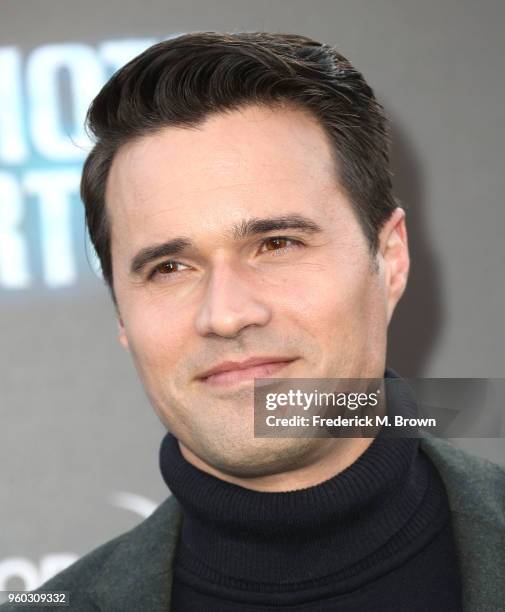 Actor Brett Dalton attends Global Road Entertainment's "Hotel Artemis" Premiere at the Regency Village Theatre on May 19, 2018 in Westwood,...