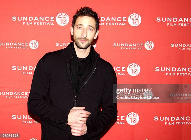 Actor Adrien Brody attends the "Splice" premiere at Egyptian Theatre during the 2010 Sundance Film Festival on January 22, 2010 in Park City, Utah.
