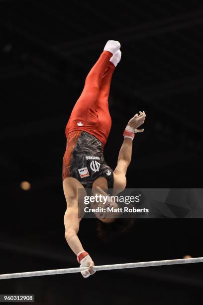 Kenta Chiba of Japan competes on the horizontal bar during day two of the 57th Artistic Gymnastics NHK Trophy at the Tokyo Metropolitan Gymnasium on...