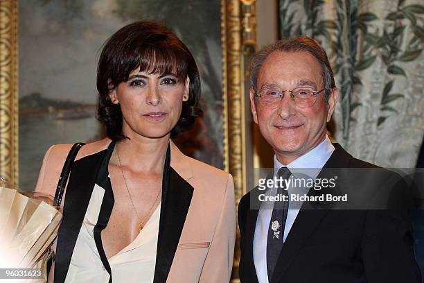 French designer and former model Ines de La Fressange poses as she received Honor Medal from the Paris Mayor Bertrand Delanoe at Mairie de Paris on...
