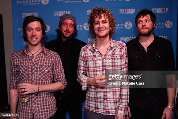 Mark Watrsus, Brad Pemberton, Brendon Benson and Jared Reynolds perform at the Music Cafe Day 1 during the 2010 Sundance Film Festival at the...