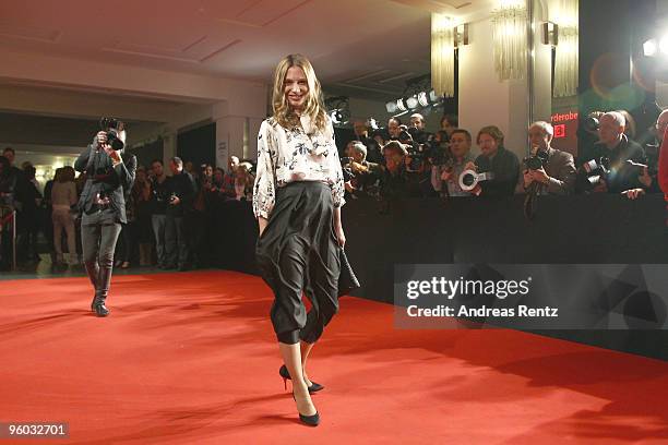 Actress Nadeshda Brennicke arrives at the Michalsky Style Night during the Mercedes-Benz Fashion Week Berlin Autumn/Winter 2010 at the...