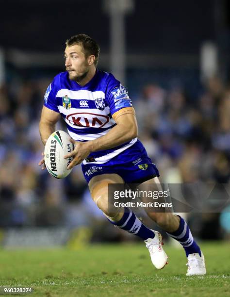 Kieran Foran of the Bulldogs runs the ball during the round 11 NRL match between the Cronulla Sharks and the Canterbury Bulldogs at Southern Cross...