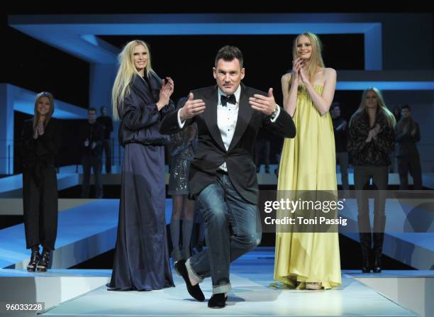 Designer Michael Michalsky greets the public after the Michalsky Style Night during the Mercedes-Benz Fashion Week Berlin Autumn/Winter 2010 at the...