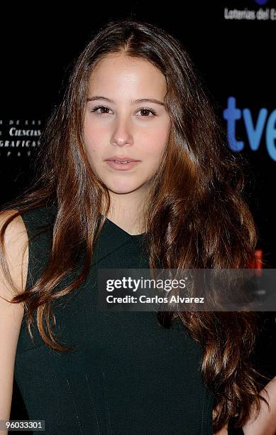 Spanish actress Irene Escolar attends the Goya Cinema Awards Nominated Gala at Casa de Correos on January 23, 2010 in Madrid, Spain.