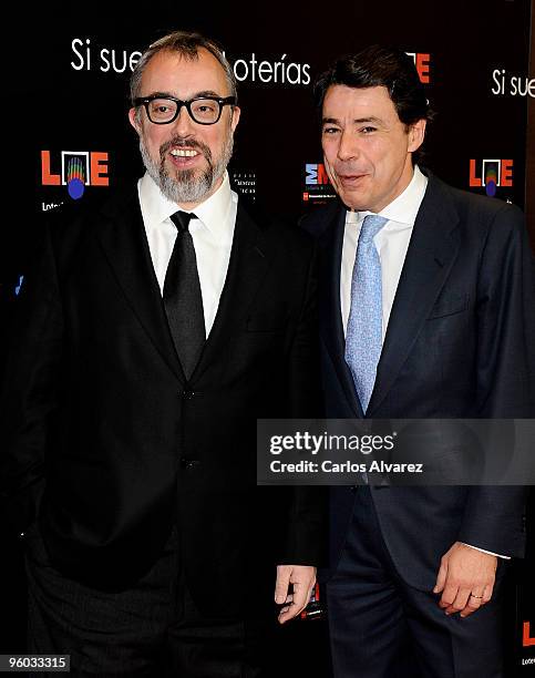 Spanish director Alex de la Iglesia and Ignacio Gonzalez attend the Goya Cinema Awards Nominated Gala at Casa de Correos on January 23, 2010 in...