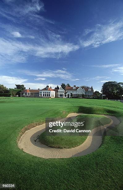 General view of the Par 4, 18th hole at the Muirfield Golf and Country Club in Edinburgh, Scotland. \ Mandatory Credit: David Cannon /Allsport