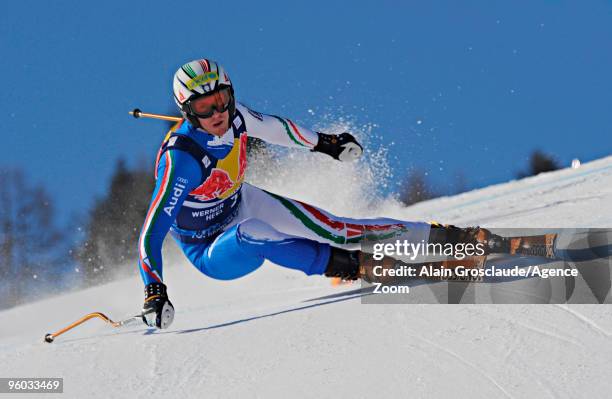 Werner Heel of Italy takes 3rd place during the Audi FIS Alpine Ski World Cup Men's Downhill on January 23, 2010 in Kitzbuehel, Austria.