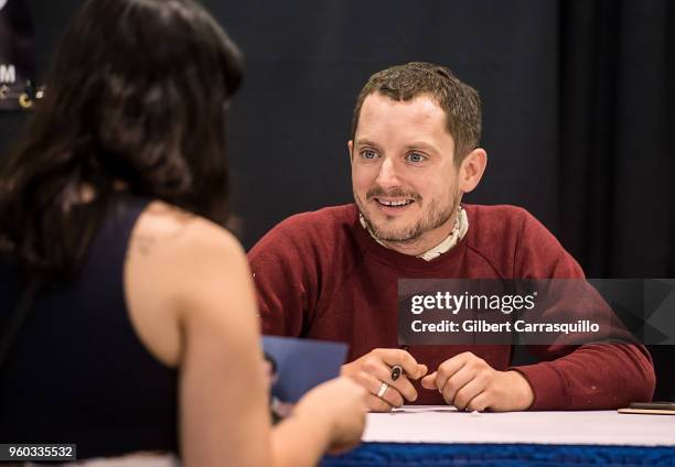 Actor Elijah Wood attends the 2018 Wizard World Comic Con at Pennsylvania Convention Center on May 19, 2018 in Philadelphia, Pennsylvania.