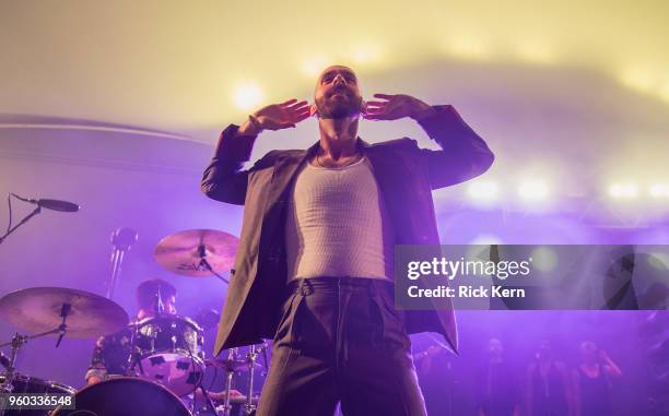 Musician/vocalist Sam Harris of X Ambassadors performs in concert at Stubb's Bar-B-Q on May 19, 2018 in Austin, Texas.