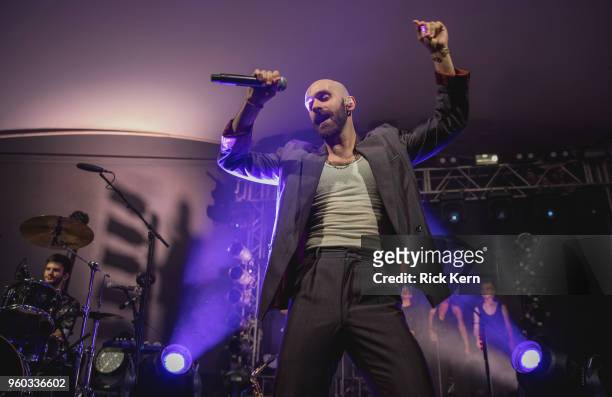 Musician/vocalist Sam Harris of X Ambassadors performs in concert at Stubb's Bar-B-Q on May 19, 2018 in Austin, Texas.