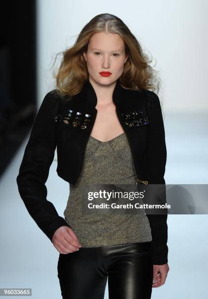 Chaya Model A model walks the runway at the Chaya Fashion Show during the... News ...