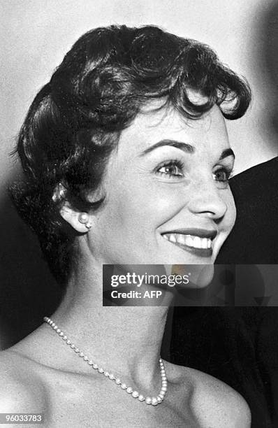 File photo taken February 23, 1956 shows British actress Jean Simmons during the 10th Annual Golden Globe Awards in Hollywood. British actress Jean...