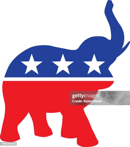 ilustraciones, imágenes clip art, dibujos animados e iconos de stock de elefante de elección - partido-republicano-norteamericano
