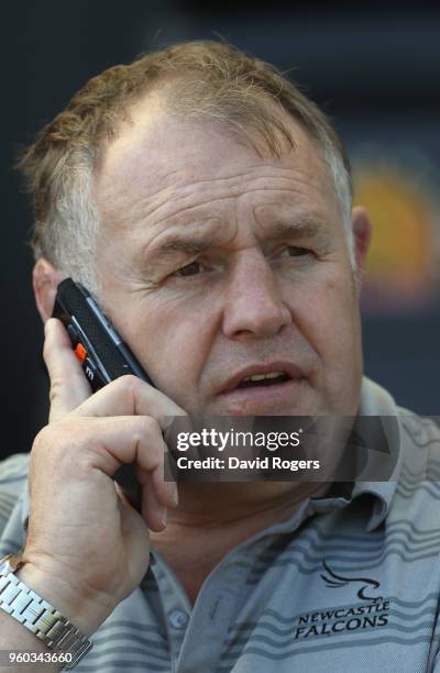 Dean Richards, the Newcastle Falcons director of rugby looks on during the Aviva Premiership Semi Final between Exeter Chiefs and Newcastle Falcons...