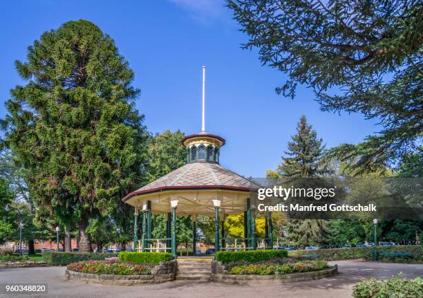 historic band stand rotunda at machattie park bathurst - rotunda stock pictures, royalty-free photos & images