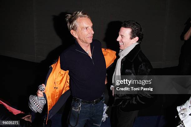 Designer Wolfgang Joop and producer Oliver Berben arrive at the Michalsky Style Night during the Mercedes-Benz Fashion Week Berlin Autumn/Winter 2010...