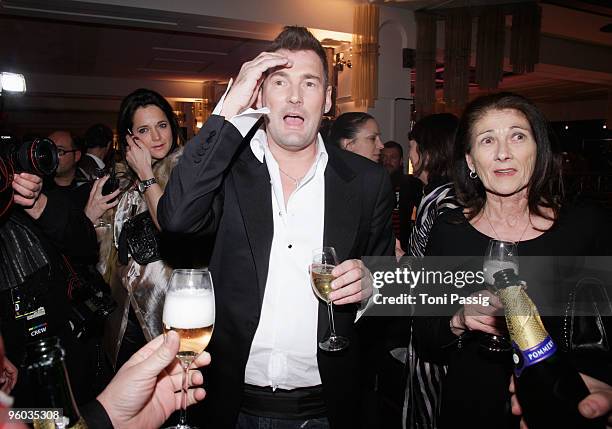 Designer Michael Michalsky and his mother Rosi arrive at the Michalsky Style Night during the Mercedes-Benz Fashion Week Berlin Autumn/Winter 2010 at...