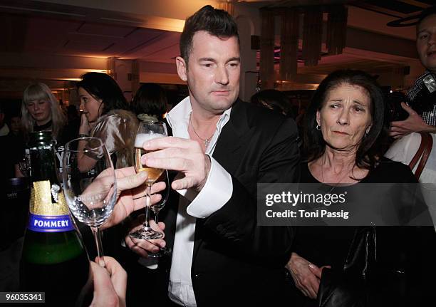 Designer Michael Michalsky and his mother Rosi arrive at the Michalsky Style Night during the Mercedes-Benz Fashion Week Berlin Autumn/Winter 2010 at...