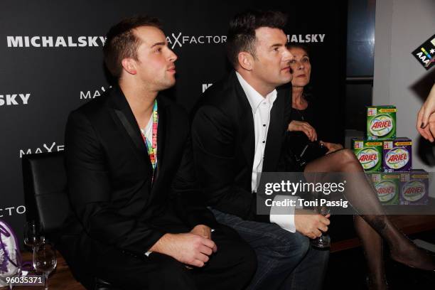 Designer Michael Michalsky and friend Jan Fischer arrive at the Michalsky Style Night during the Mercedes-Benz Fashion Week Berlin Autumn/Winter 2010...