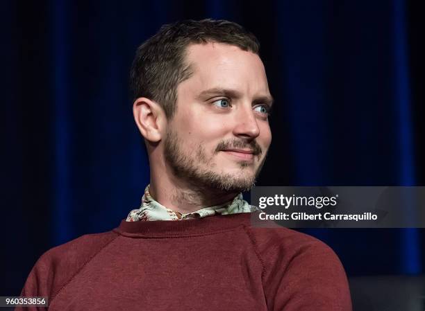 Actor Elijah Wood attends the 2018 Wizard World Comic Con at Pennsylvania Convention Center on May 19, 2018 in Philadelphia, Pennsylvania.