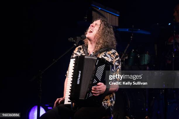 Musician "Weird Al" Yankovic performs onstage at the Fox Theater during his "Ridiculously Self-Indulgent, Ill-Advised Vanity Tour" on May 19, 2018 in...