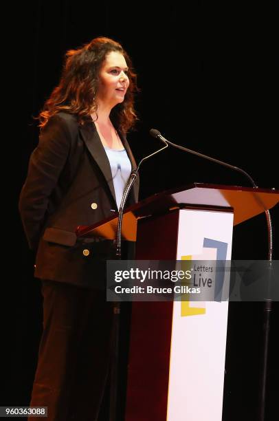 Lauren Graham performs in the New York debut of the hit show "Letters Live" at Town Hall on May 19, 2018 in New York City.