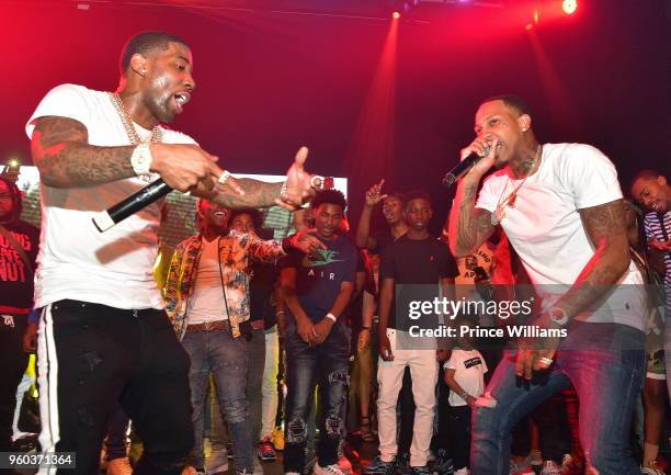 Lucci and Trouble perform at YFN Lucci In Concert at Center Stage on May 17, 2018 in Atlanta, Georgia.