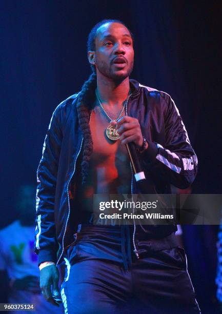 Damar Jackson performs at YFN Lucci In Concert at Center Stage on May 17, 2018 in Atlanta, Georgia.