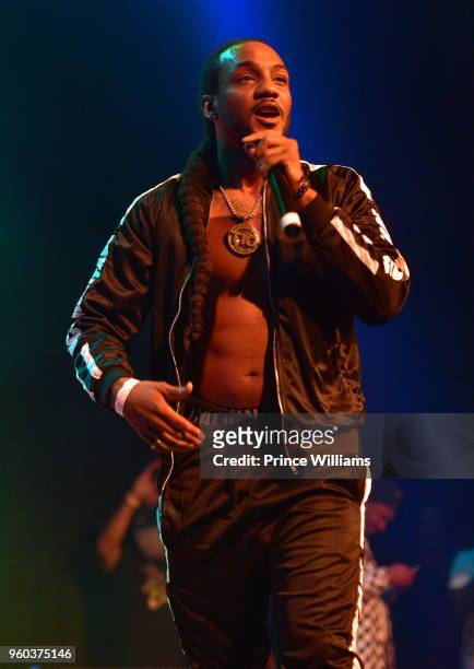 Damar Jackson performs at YFN Lucci In Concert at Center Stage on May 17, 2018 in Atlanta, Georgia.