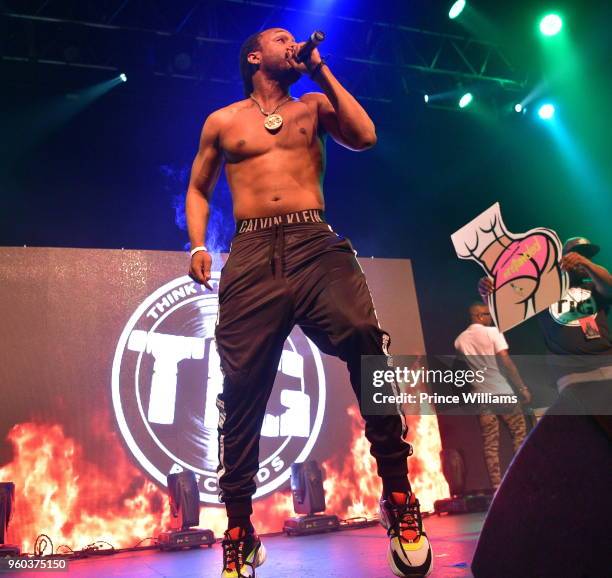 Damar Jackson performs at YFN Lucci In Concert at Center Stage on May 17, 2018 in Atlanta, Georgia.