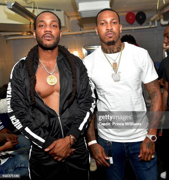 Damar Jackson and Trouble attend YFN Lucci In Concert at Center Stage on May 17, 2018 in Atlanta, Georgia.