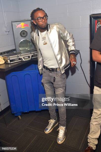 Rapper Skooly attends YFN Lucci In Concert at Center Stage on May 17, 2018 in Atlanta, Georgia.