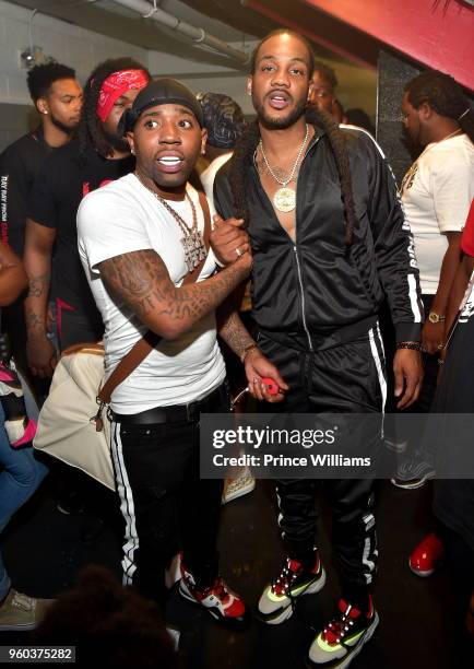 Lucci and Damar Jackson attend YFN Lucci In Concert at Center Stage on May 17, 2018 in Atlanta, Georgia.