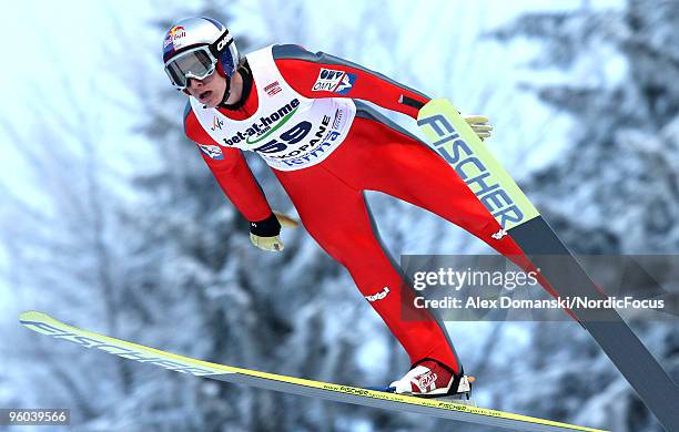 Gregor Schlierenzauer of Austria competes during the FIS Ski Jumping World Cup on January 23, 2010 in Zakopane, Poland.