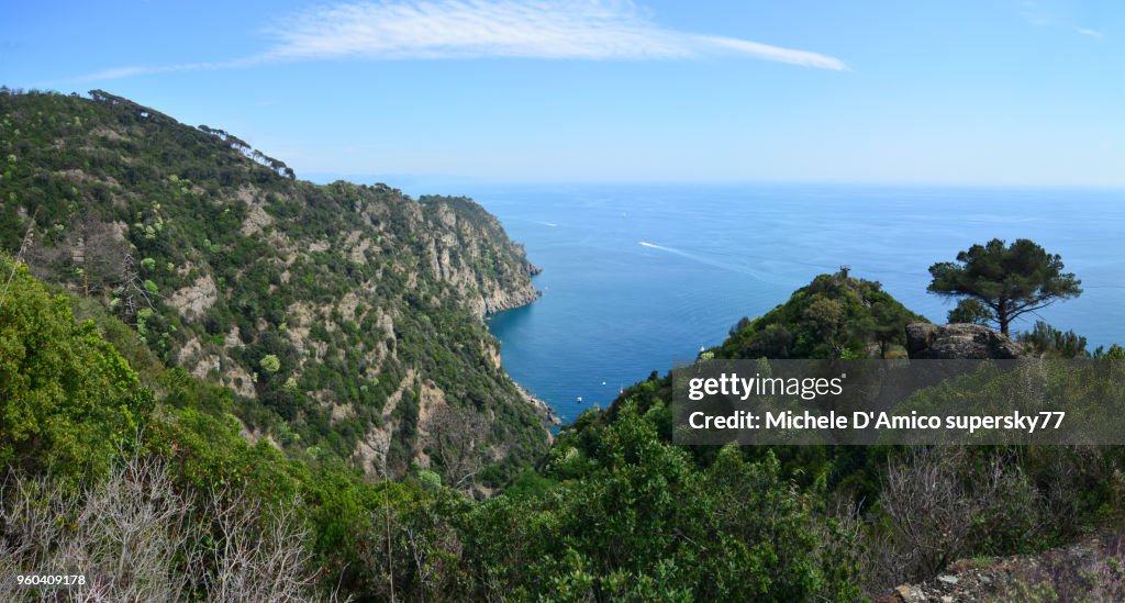 View over wild cliffs and coves