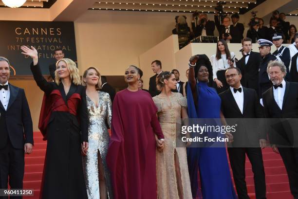 Jury members Denis Villeneuve, Ava DuVernay, Lea Seydoux, Jury president Cate Blanchett, Jury members Kristen Stewart, Khadja Nin, Robert Guediguian...